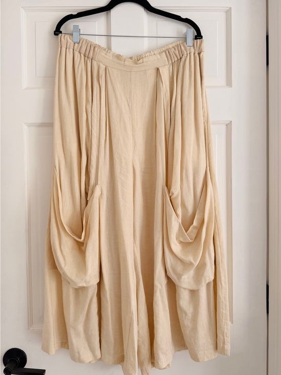 Free People Dresses & Skirts - Free People Cream Draped A-Line Skirt